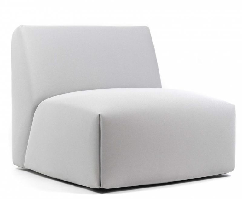 Costume Modulsofa: Einzelmodul in Weiß, modernes Design für flexibles Wohnen und individuelle Sofa-Gestaltung.